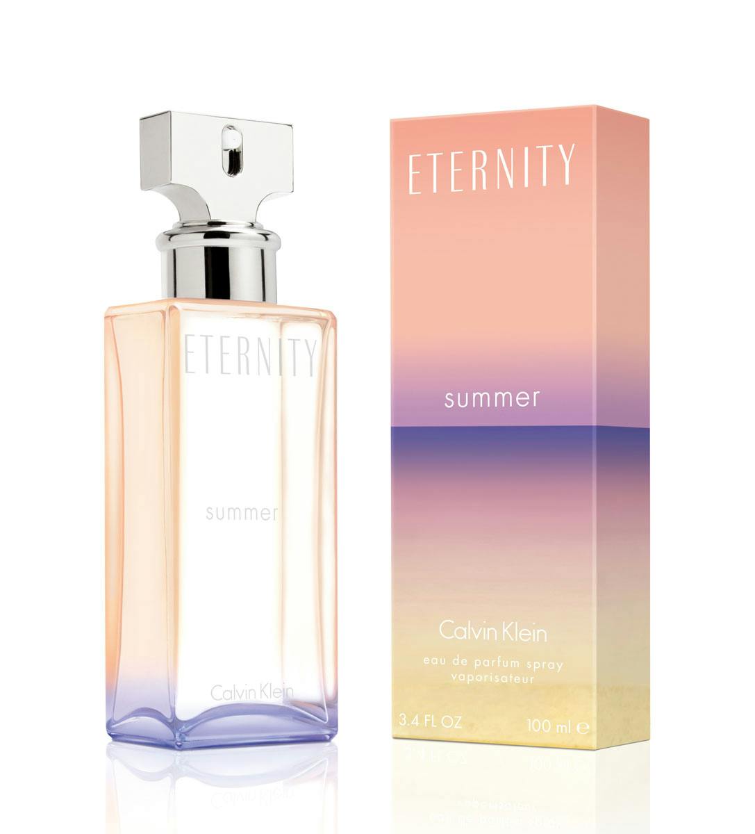 13 eternity summer 2015 masterbrand 100ml womens bottle shot and box with reflection